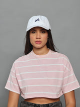 White A Embroidered Baseball Cap - TOSSIDO