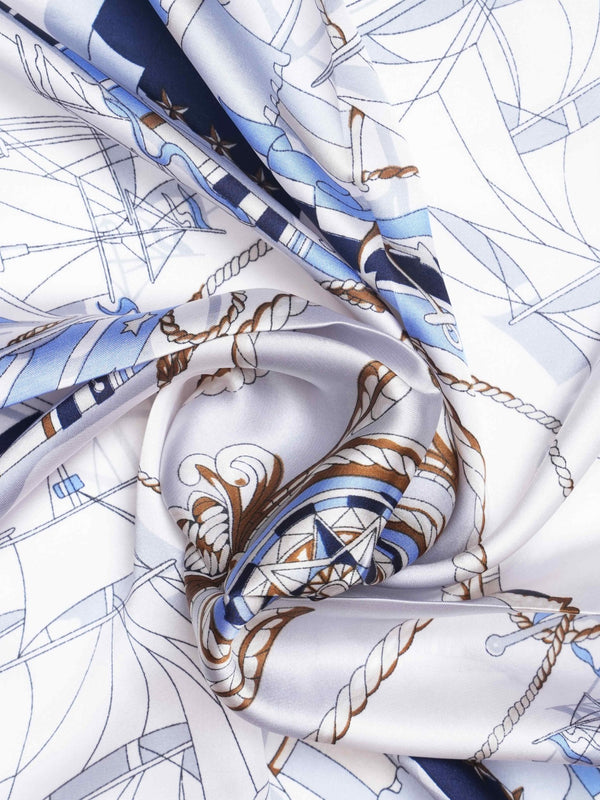 White Anchor Neckerchief - TOSSIDO