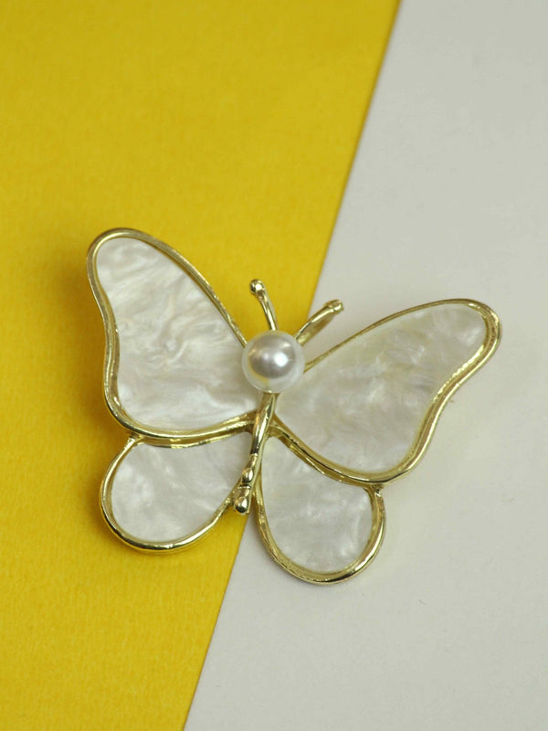White Butterfly Brooch - TOSSIDO