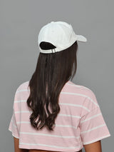 White Distressed Baseball Cap - TOSSIDO