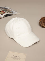 White Distressed Baseball Cap - TOSSIDO