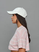White Distressed Baseball Cap - TOSSIDO