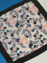 White Floral Pocket Square - TOSSIDO
