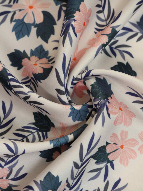 White Floral Pocket Square - TOSSIDO