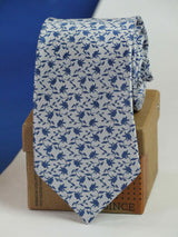 White Floral Woven Necktie - TOSSIDO
