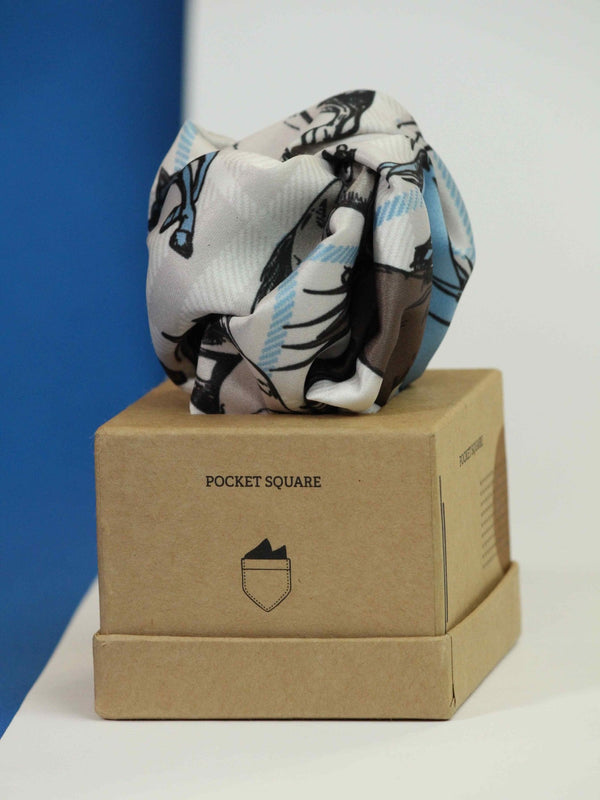 White Horse Pocket Square - TOSSIDO