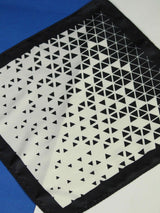 White & Midnight Blue Abstract Pocket Square - TOSSIDO
