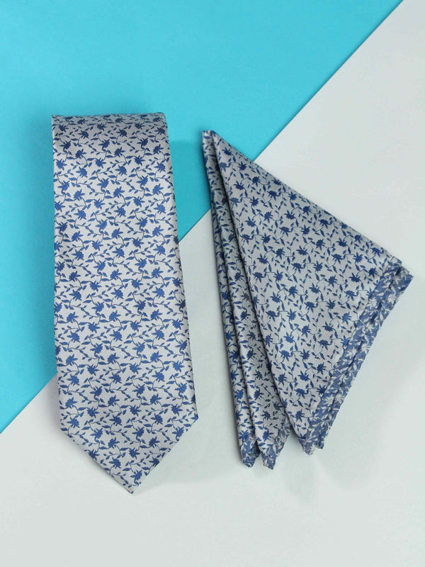 White Necktie & Pocket Square Giftset - TOSSIDO