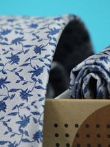 White Necktie & Pocket Square Giftset - TOSSIDO