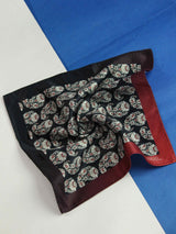 White Paisley Pocket Square - TOSSIDO