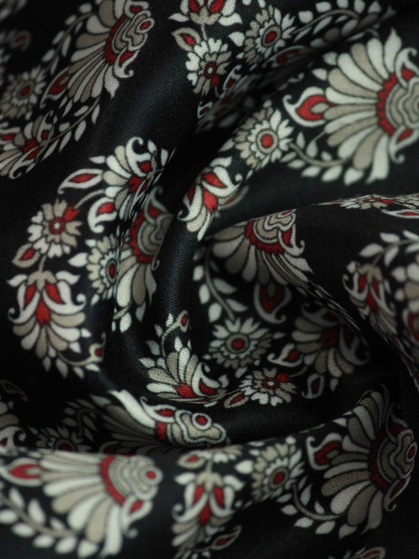 White Paisley Pocket Square - TOSSIDO