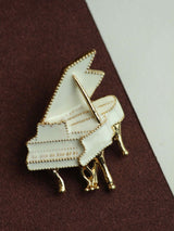 White Piano Brooch - TOSSIDO