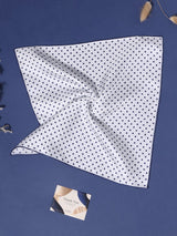 White Polka Silk Pocket Square - TOSSIDO