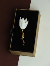 White Tulip Brooch - TOSSIDO