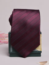 Wine Tonal Stripe Necktie