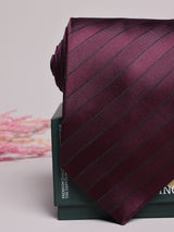 Wine Tonal Stripe Necktie