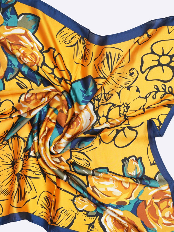 Yellow Floral Men's Neckerchief - TOSSIDO
