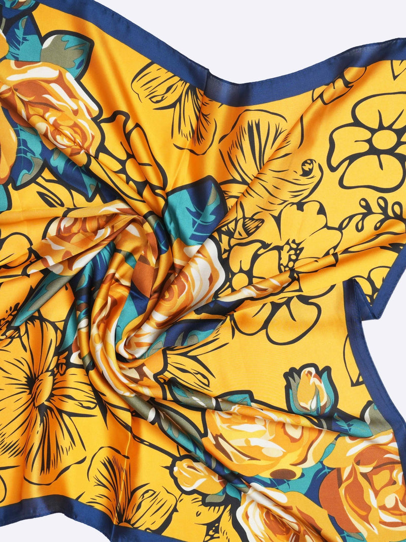Yellow Floral Men's Neckerchief - TOSSIDO