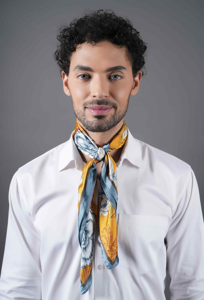 Yellow Floral Neckerchief - TOSSIDO