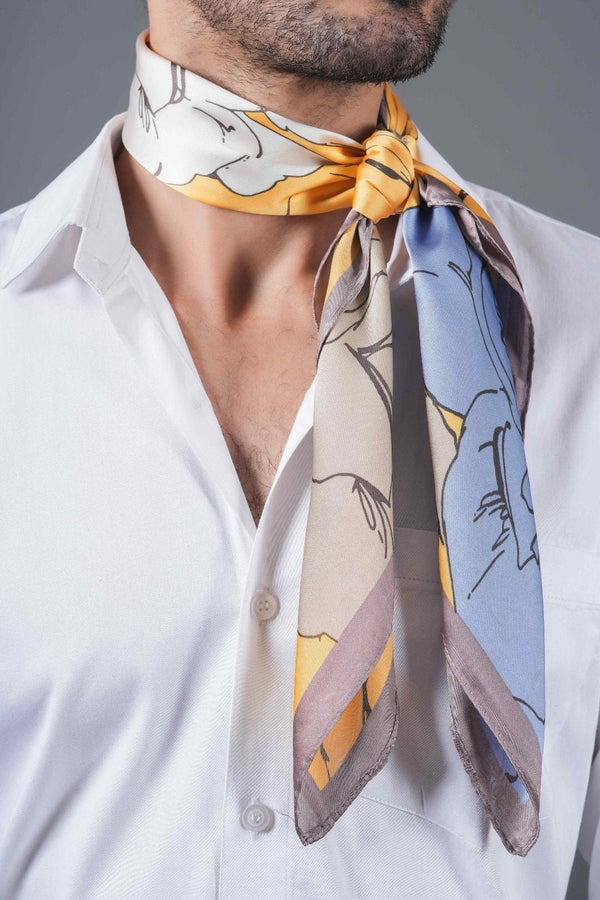 Yellow Floral Neckerchief - TOSSIDO