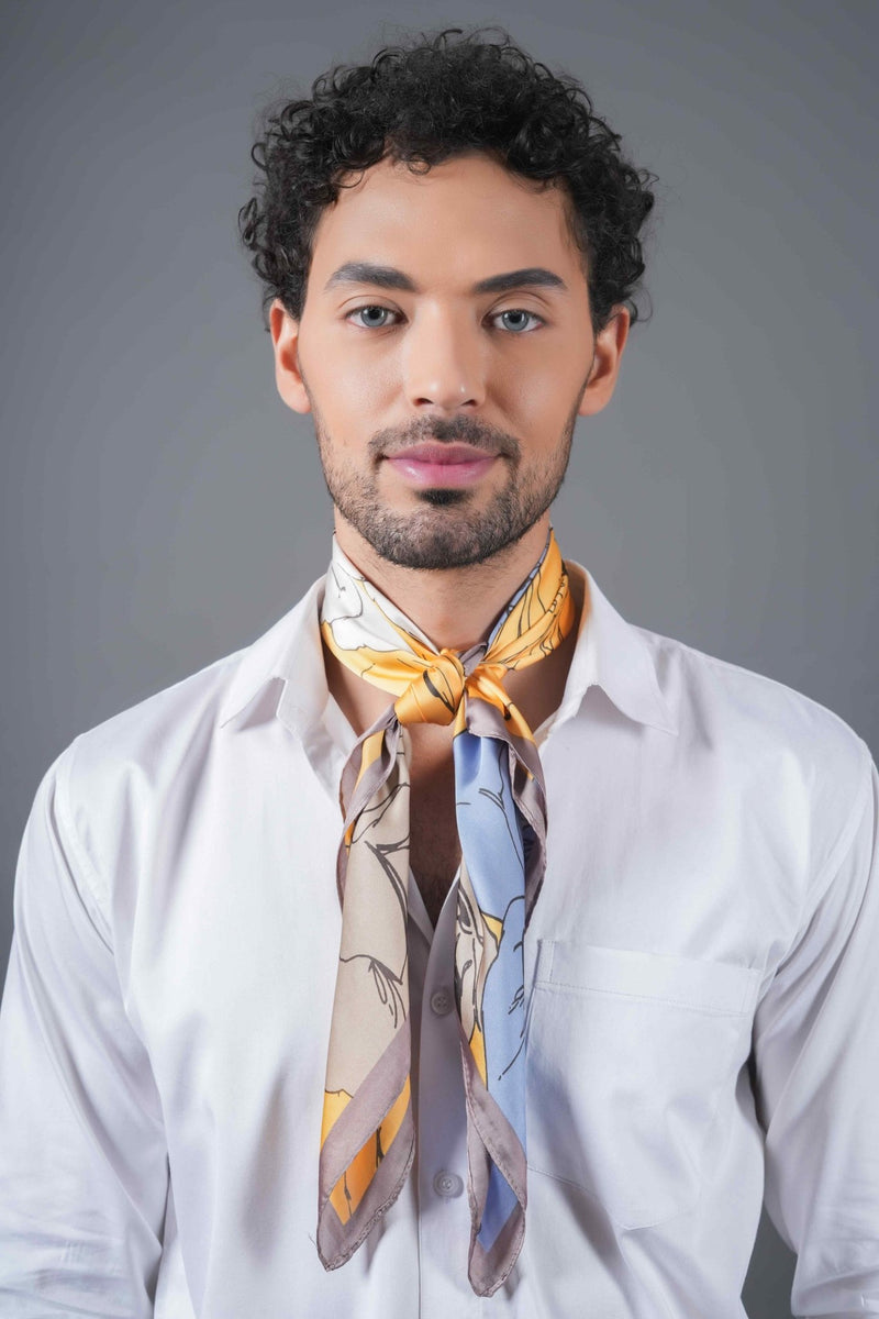 Yellow Floral Neckerchief - TOSSIDO