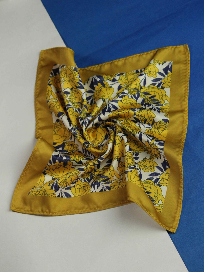 Yellow Floral Pocket Square - TOSSIDO