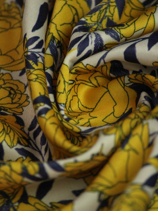 Yellow Floral Pocket Square - TOSSIDO