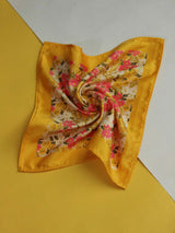 Yellow Floral Pocket Square - TOSSIDO