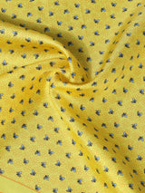Yellow Floral Silk Pocket Square - TOSSIDO