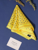 Yellow Floral Silk Pocket Square - TOSSIDO