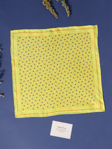 Yellow Floral Silk Pocket Square - TOSSIDO