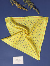 Yellow Floral Silk Pocket Square - TOSSIDO