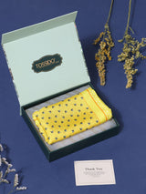 Yellow Floral Silk Pocket Square - TOSSIDO