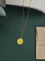 Yellow Lemon Slice Pendant Necklace - TOSSIDO