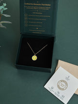 Yellow Lemon Slice Pendant Necklace - TOSSIDO