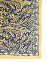 Yellow Paisley Short Scarf - TOSSIDO