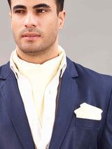 Yellow Paisley Woven Ascot & Pocket Square - TOSSIDO