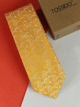 Yellow Paisley Woven Necktie - TOSSIDO