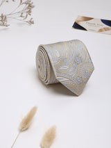 Yellow Paisley Woven Silk Necktie - TOSSIDO