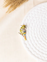 Yellow Parakeet Brooch - TOSSIDO