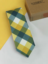 Yellow Plaid Necktie - TOSSIDO