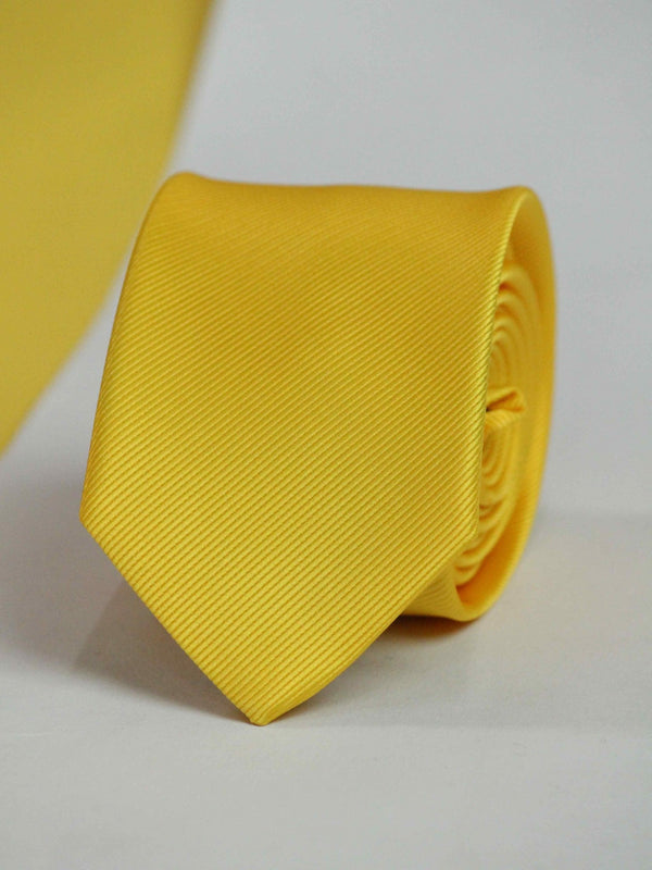 Yellow Skinny Necktie - TOSSIDO