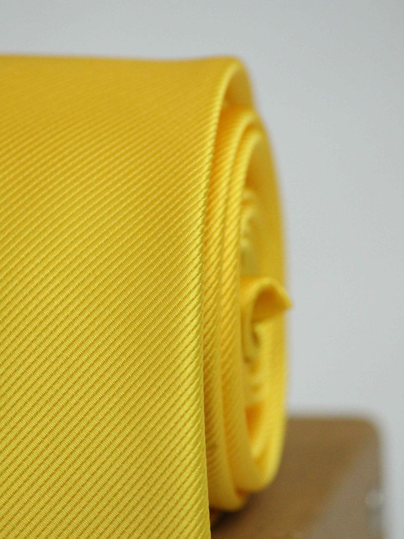 Yellow Solid Necktie - TOSSIDO