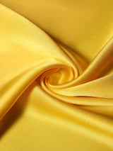 Yellow Solid Silk Pocket Square - TOSSIDO