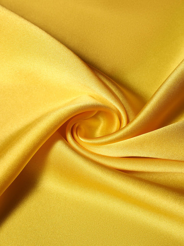 Yellow Solid Silk Pocket Square - TOSSIDO