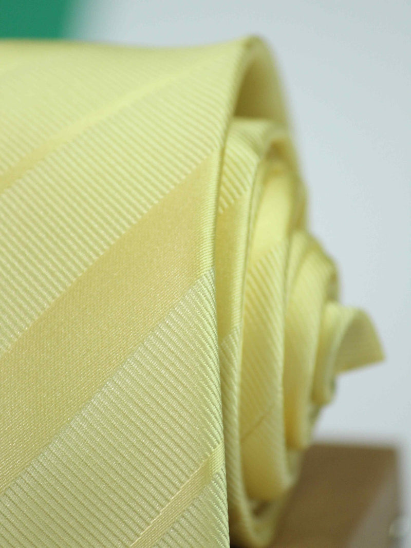 Yellow Stripe Woven Necktie - TOSSIDO