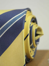 Yellow Stripe Woven Necktie - TOSSIDO