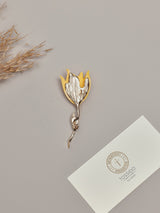 Yellow Tulip Brooch - TOSSIDO