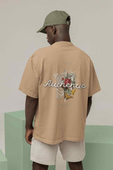 Young Authentic Fearless Beige Oversized Tee - TOSSIDO