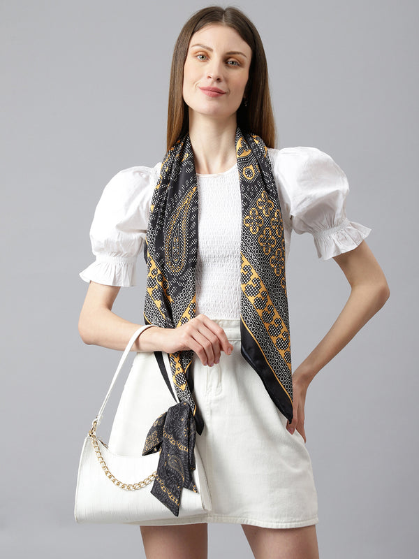 Gold Gravestone Scarf and Bag Scarf Set